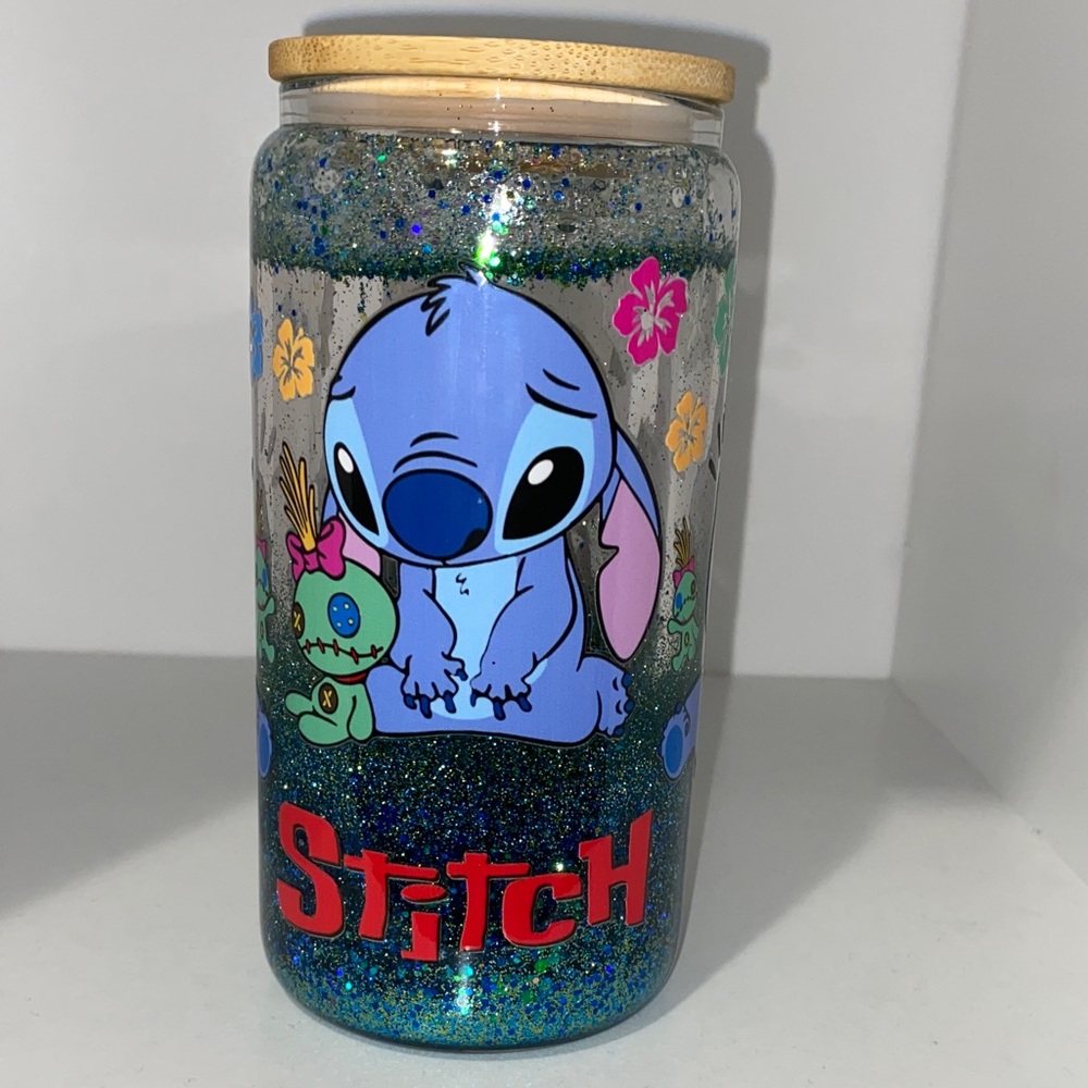 Stitch Glitter  with Lid